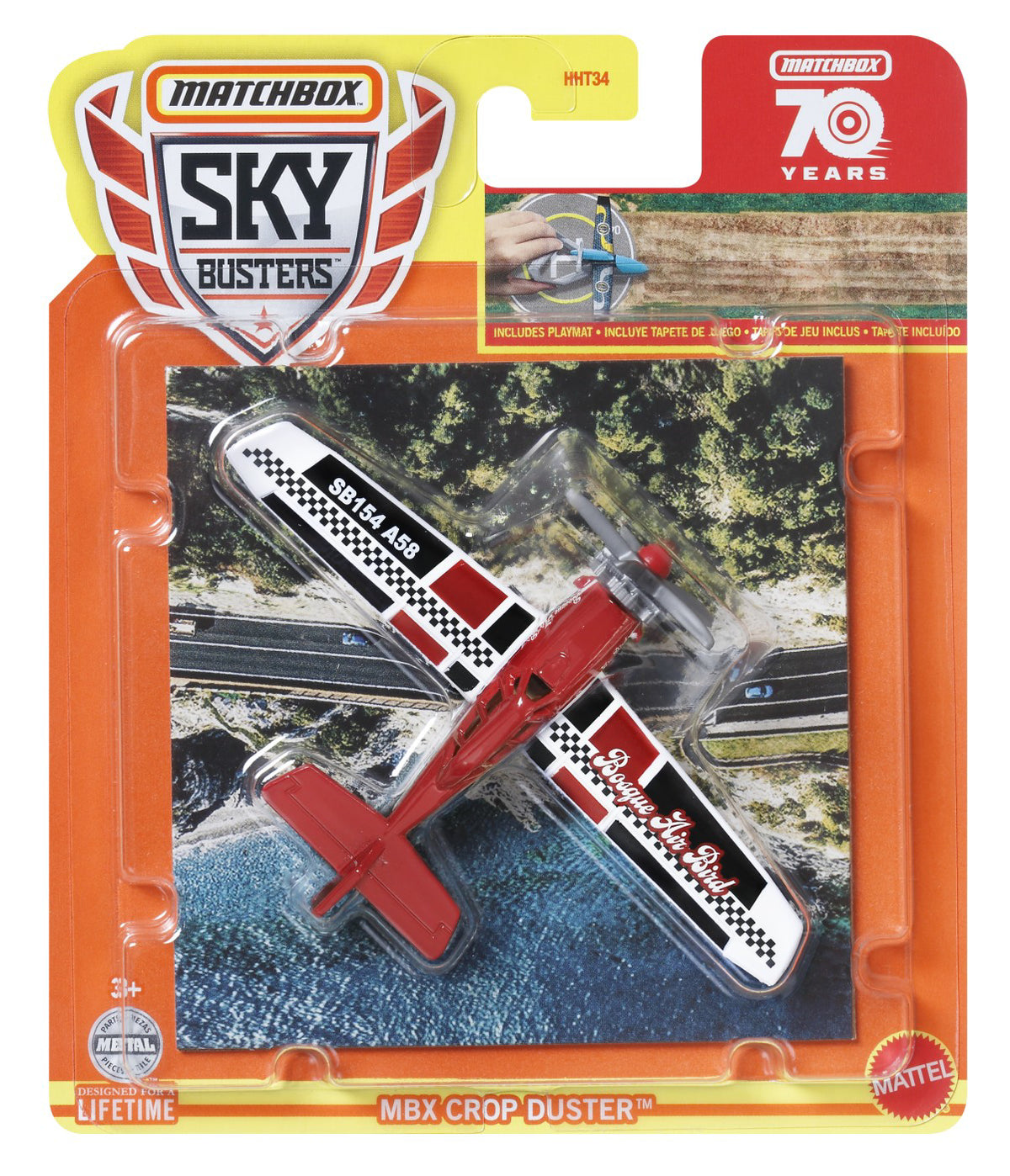 MATCHBOX SKYBUSTERS SET AVION DIN METAL MBX CROP DUSTER SI COVORAS