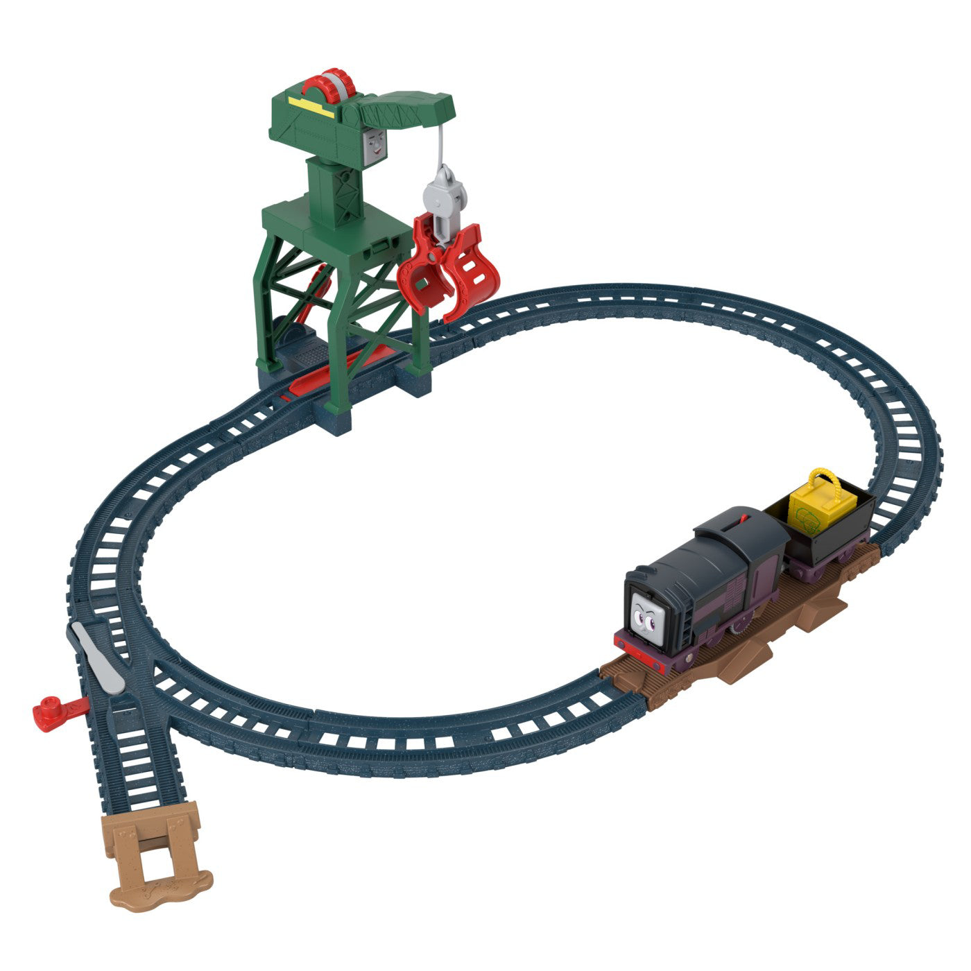 THOMAS SET DE JOACA CU LOCOMOTIVE DIESEL SI CRANKY MOTORIZATE SI ACCESORII