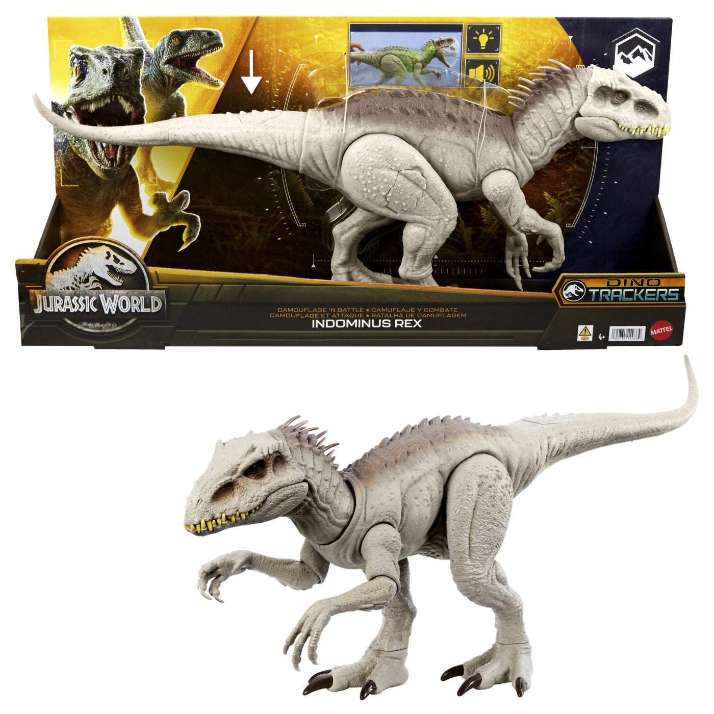 JURASSIC WORLD DINO TRACKERS CAMOUFLAGE BATTLE INDOMINUS REX