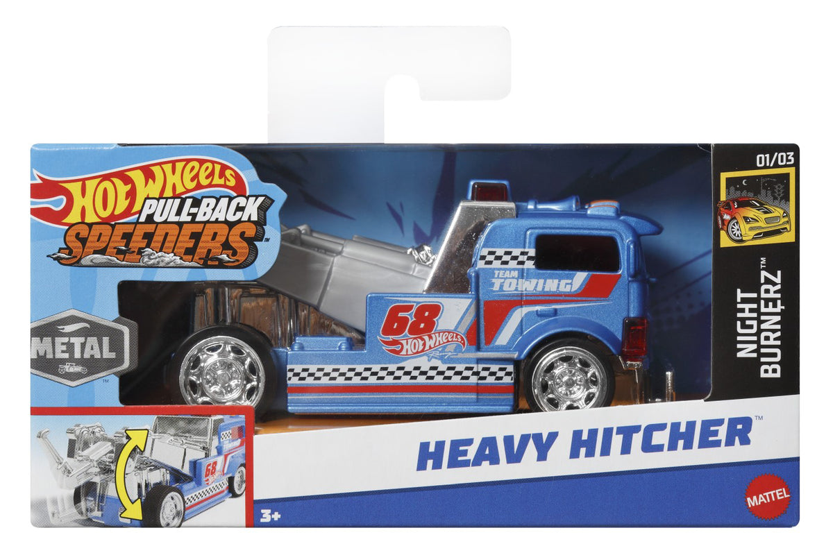 HOT WHEELS MASINUTA METALICA CU SISTEM PULL BACK HEAVY HITCHER SCARA 1:43
