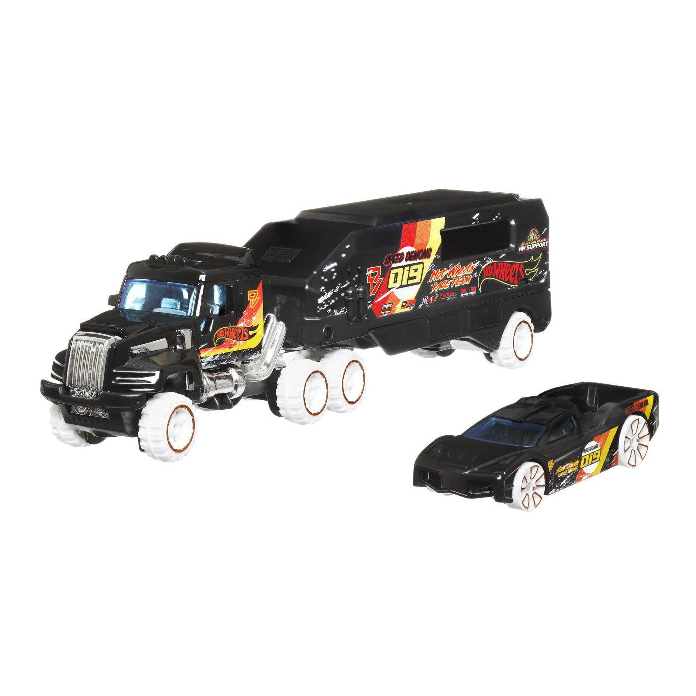 SET CAMION SI MASINA SPORT HOT WHEELS DESERT FORCE
