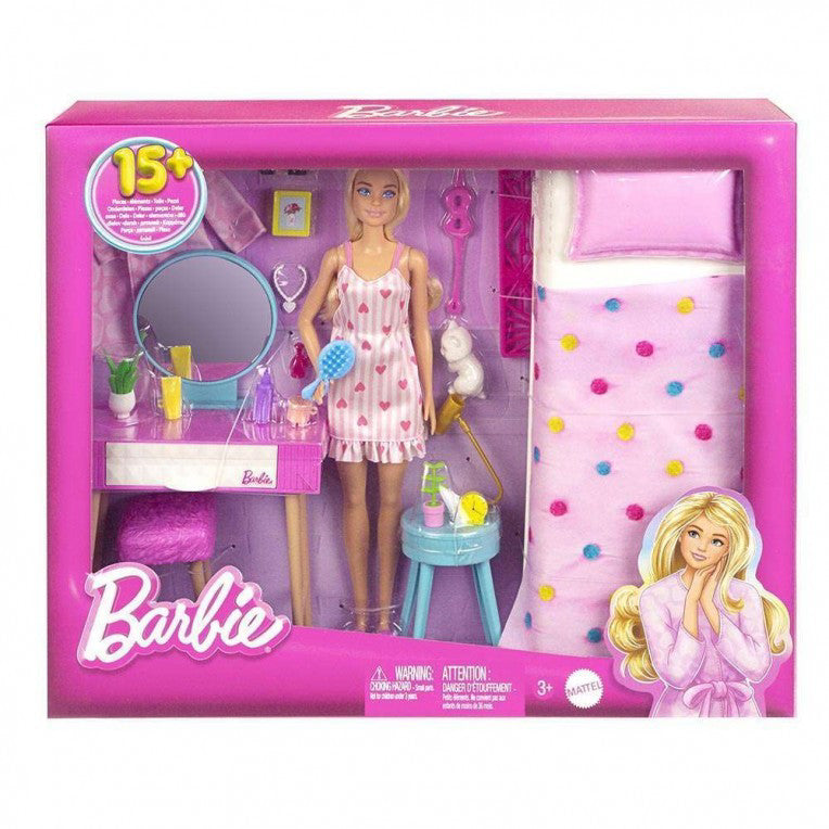 BARBIE SET PAPUSA BARBIE SI DORMITORUL LUI BARBIE