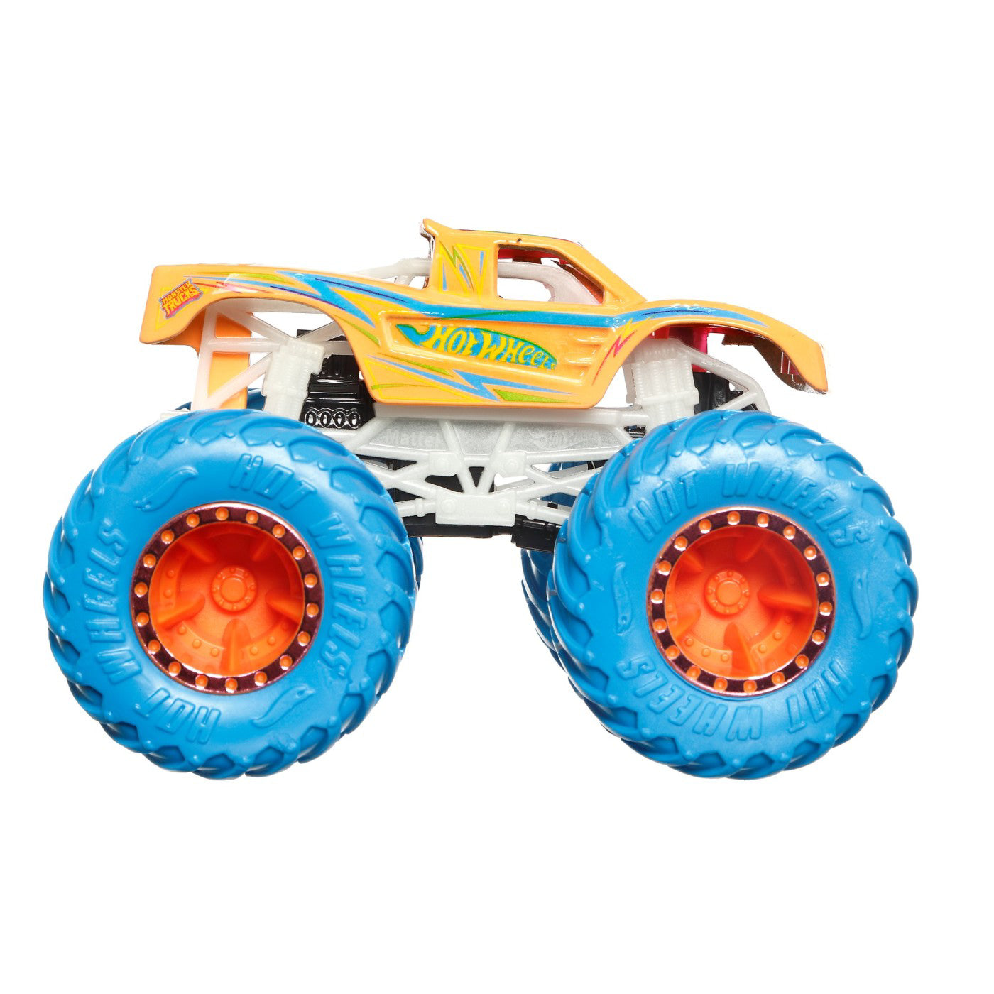 HOT WHEELS MONSTER TRUCK GLOW IN THE DARK MASINUTA PODIUM CRASHER SCARA 1:64