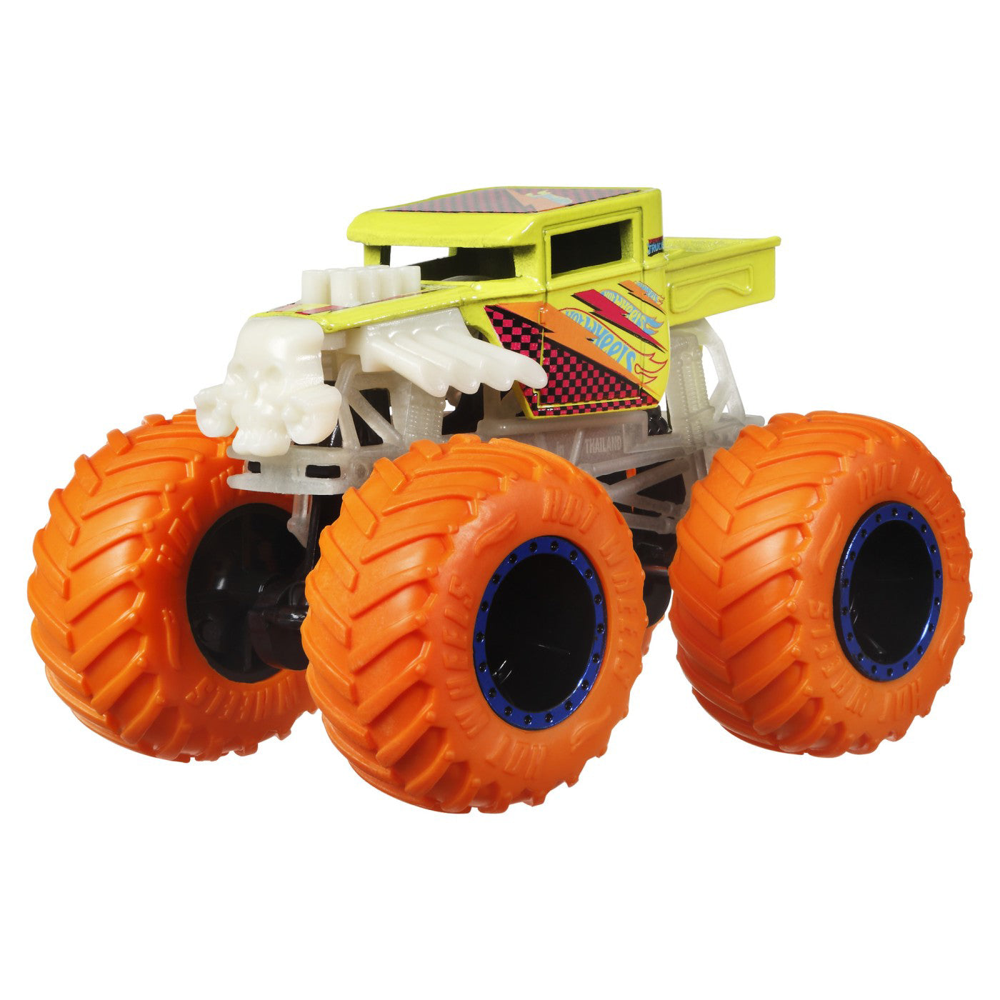 HOT WHEELS MONSTER TRUCK GLOW IN THE DARK MASINUTA BONE SHAKER SCARA 1:64