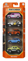 MATCHBOX SET 5 MASINUTE METALICE MBX RETRO SCARA 1:64