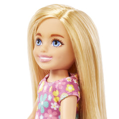 BARBIE PAPUSA CHELSEA BLONDA CU ROCHITA CU FLORI