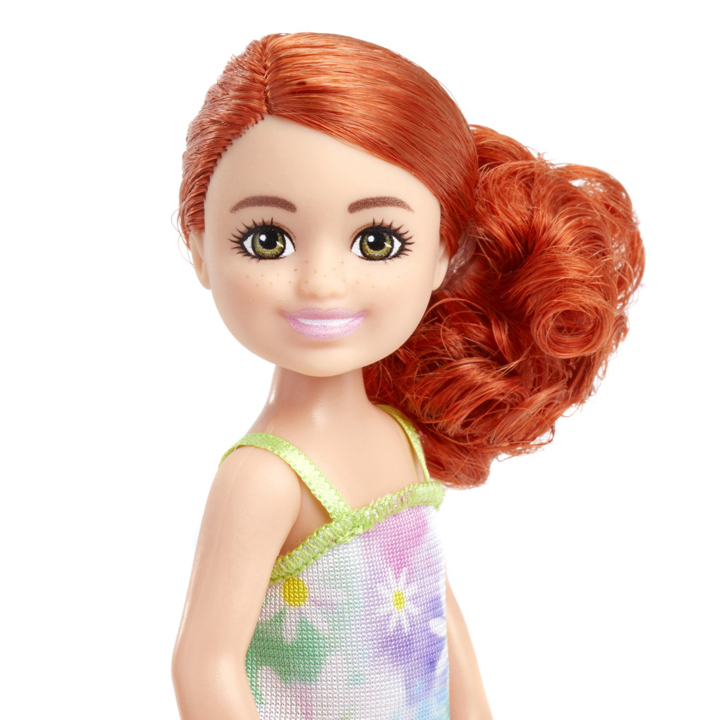 BARBIE PAPUSA CHELSEA ROSCATA CU ROCHITA CU FLORI