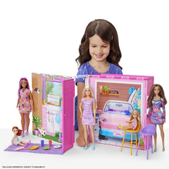 BARBIE CASA DE PAPUSI BARBIE CU 4 ZONE PLIABILA