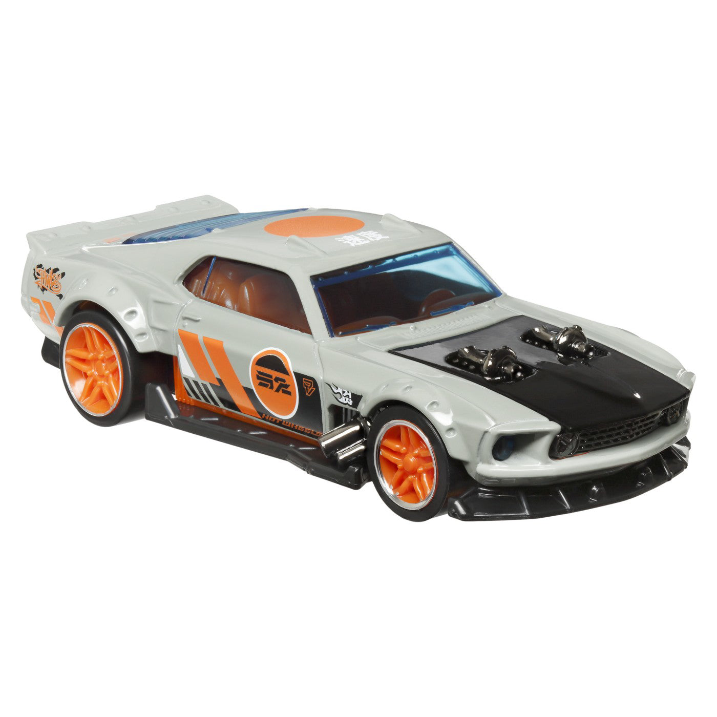 HOT WHEELS MASINUTA METALICA CU SISTEM PULL BACK FORD MUSTANG 1969 SCARA 1:43