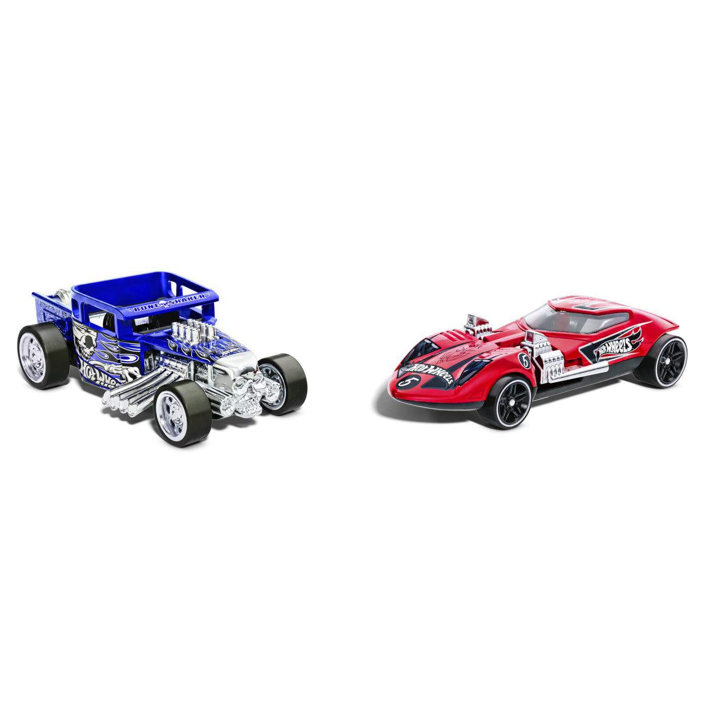 HOT WHEELS SET 2 MASINUTE METALICE PULL BACK BONE SHAKER SI TWIN MILL 1:43