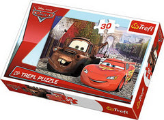PUZZLE TREFL 30 BUCSA SI FULGER MCQUEEN IN EUROPA