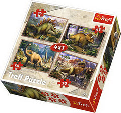 PUZZLE TREFL 4IN1 DINOZAURI