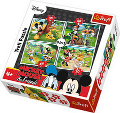 PUZZLE TREFL 4IN1 IN PARC CU MICKEY