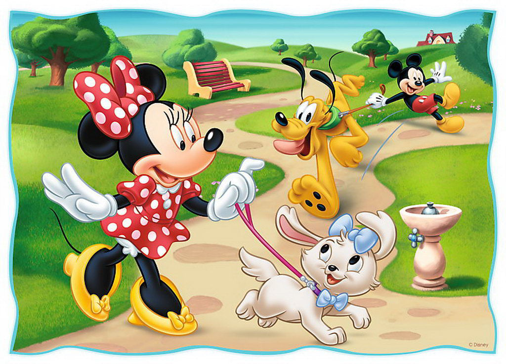 PUZZLE TREFL 4IN1 IN PARC CU MICKEY
