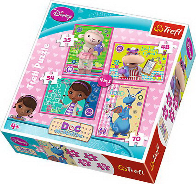 PUZZLE TREFL 4IN1 DOCTORITA PLUSICA