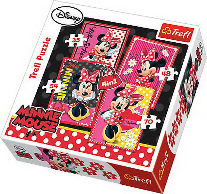 PUZZLE TREFL 4IN1 FRUMOASA MINNIE