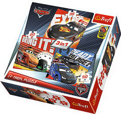 PUZZLE TREFL 3IN1 DUPA CURSA CARS2