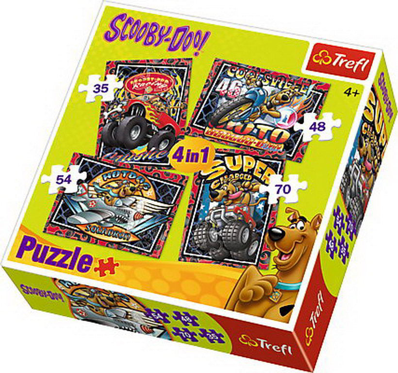 PUZZLE TREFL 4IN1 AVENTURILE LUI SCOOBY DOO