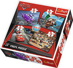 PUZZLE TREFL 4IN1 STARTUL UNEI CALATORII CARS