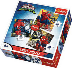 PUZZLE TREFL 3IN1 LUMEA LUI SPIDERMAN