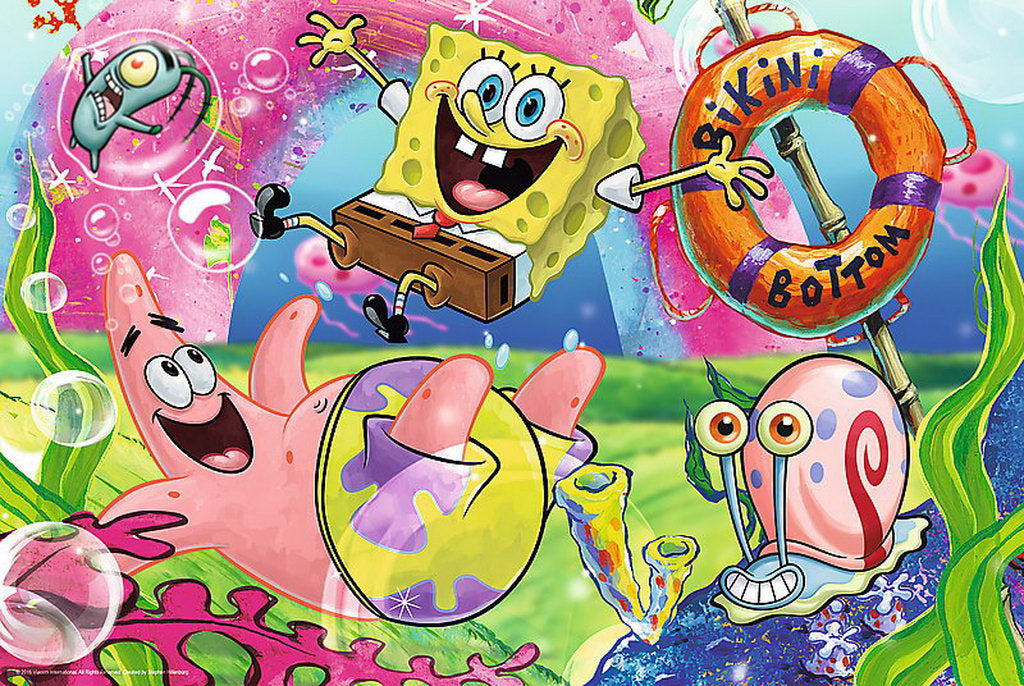 PUZZLE  TREFL 100 SPONGEBOB