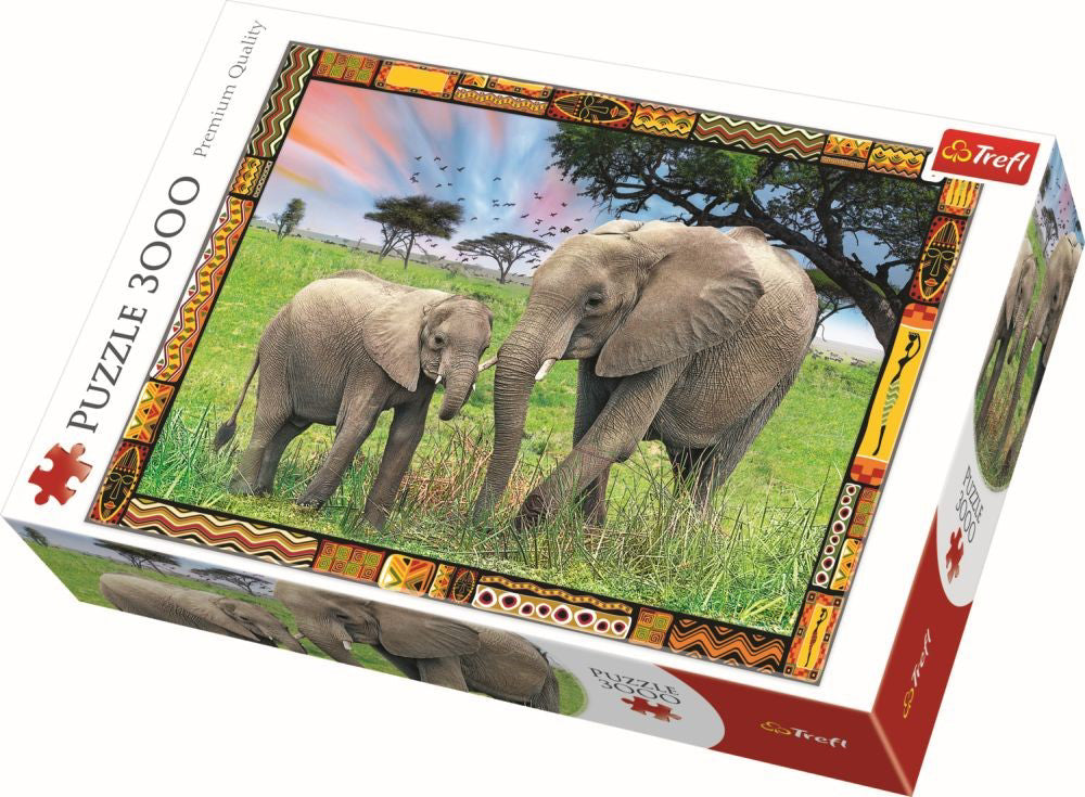 PUZZLE TREFL 3000 ELEFANTI IN SAVANA