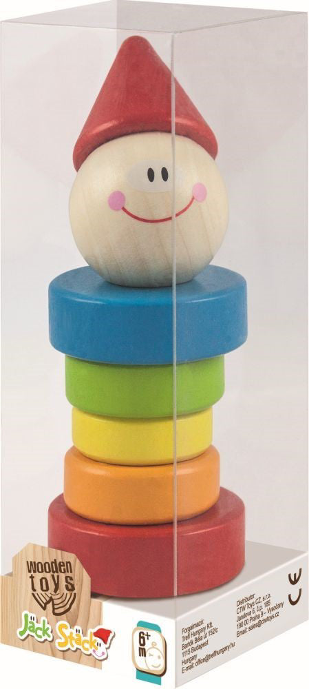 CLOVN CU INELE COLORATE DIN LEMN