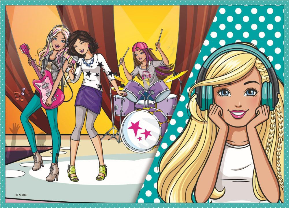 PUZZLE TREFL 4IN1 BARBIE FACE CARIERA