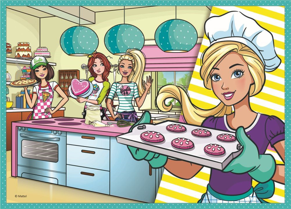 PUZZLE TREFL 4IN1 BARBIE FACE CARIERA