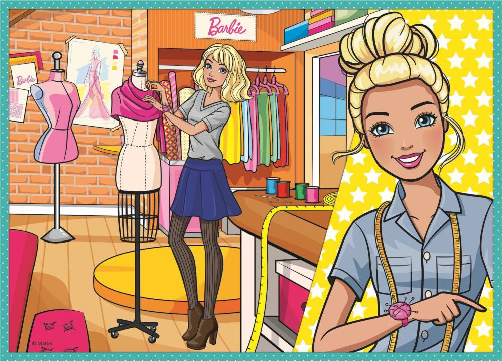 PUZZLE TREFL 4IN1 BARBIE FACE CARIERA