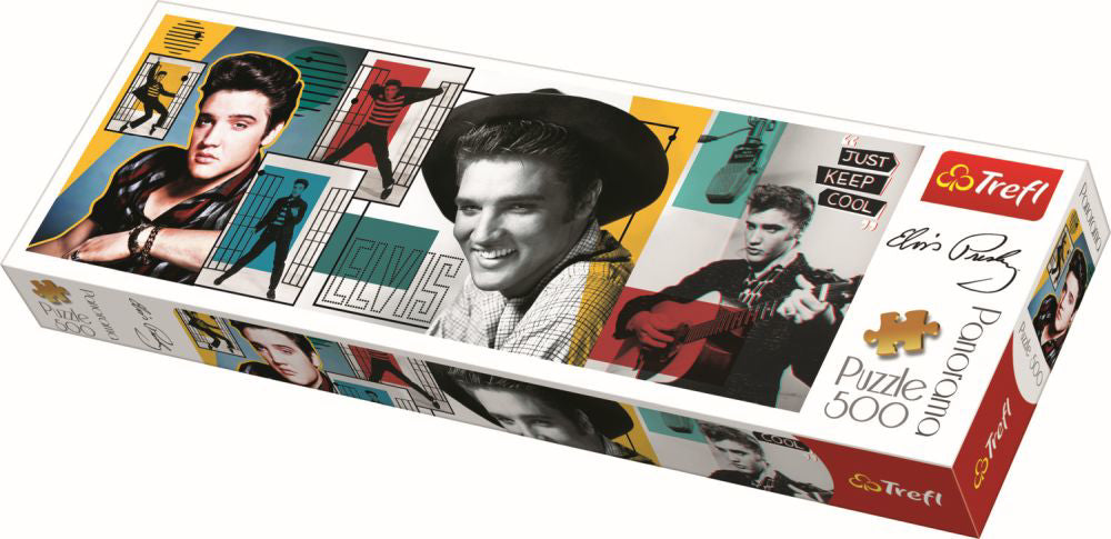 PUZZLE TREFL PANORAMA 500 COLAJ ELVIS PRESLEY