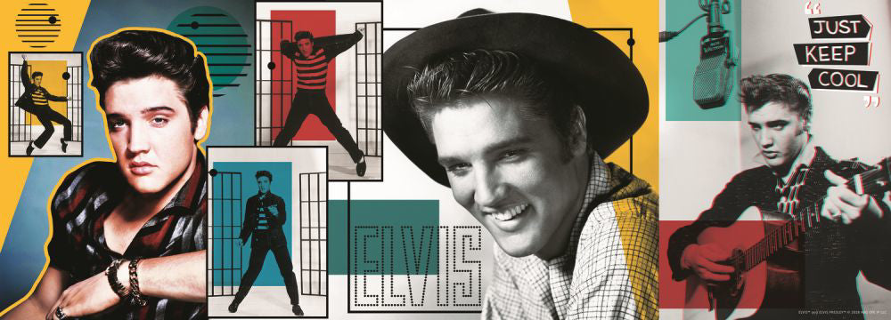 PUZZLE TREFL PANORAMA 500 COLAJ ELVIS PRESLEY