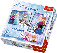 PUZZLE TREFL 2IN1 MEMO ANNA SI ELSA