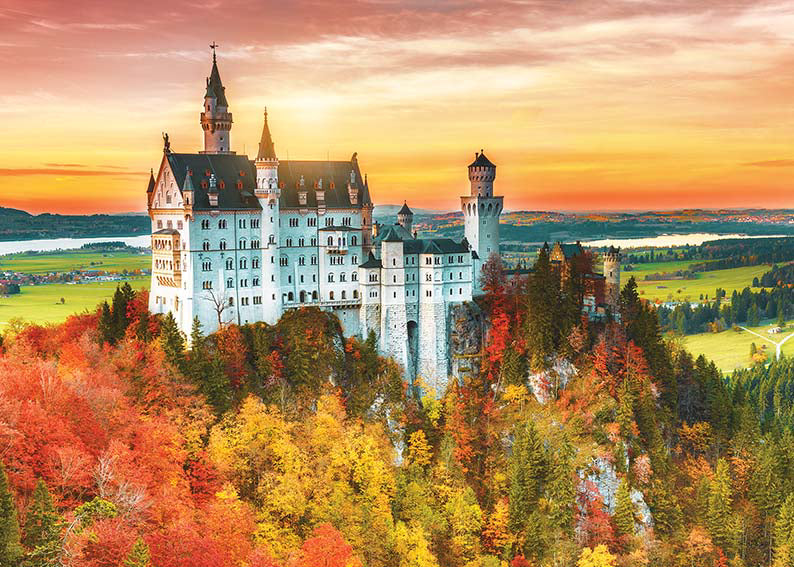 PUZZLE TREFL 500 SI 500 CAI SALBATICI SI CASTELUL NEUSCHWANSTEIN