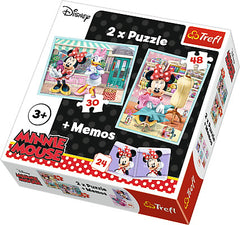 PUZZLE TREFL 2IN1 MEMO MINNIE