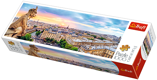 PUZZLE TREFL PANORAMA 1000 IMAGINE DE PE CATEDRALA NOTRE DAME PARIS