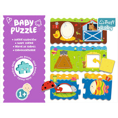 PUZZLE TREFL BABY CLASIC SORTEAZA FORMELE 12 PIESE