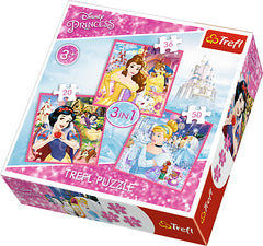 PUZZLE TREFL 3IN1 LUMEA MINUNATA A PRINTESELOR