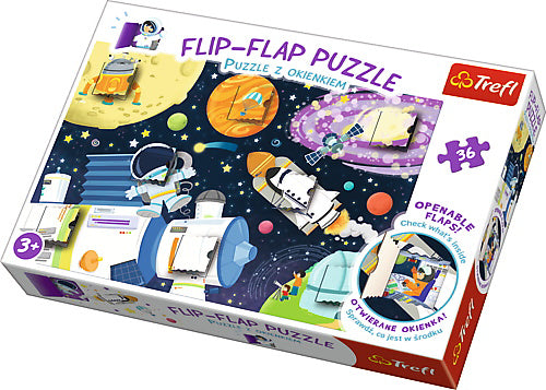PUZZLE TREFL 36 FLIP FLAP CALATORIE IN SPATIU