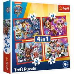 PUZZLE TREFL 4IN1 PATRULA CATELUSILOR IN ORAS