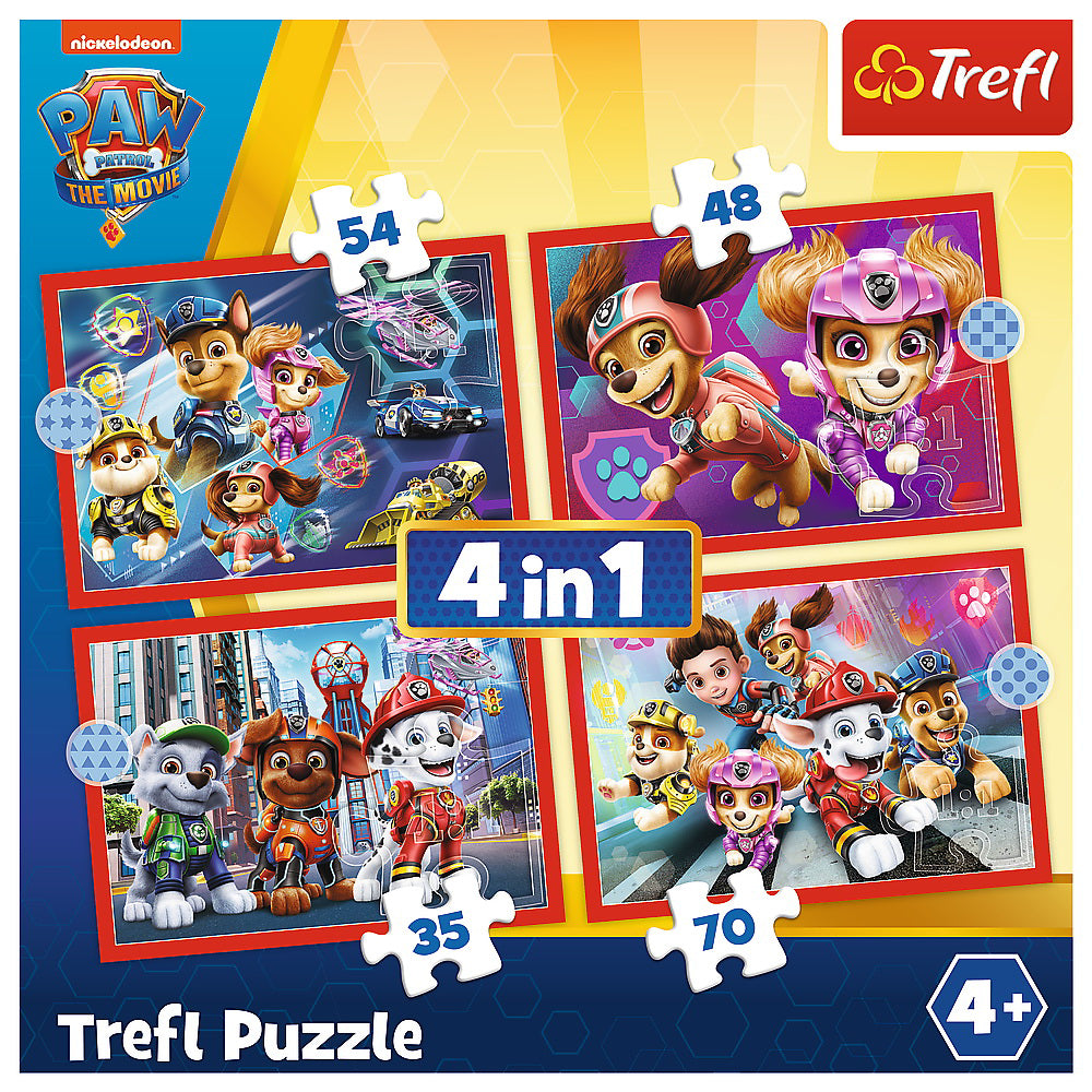 PUZZLE TREFL 4IN1 PATRULA CATELUSILOR IN ORAS