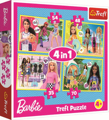 PUZZLE TREFL 4IN1 LUMEA LUI BARBIE