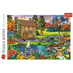 PUZZLE TREFL 6000 CASUTA DIN MUNTI