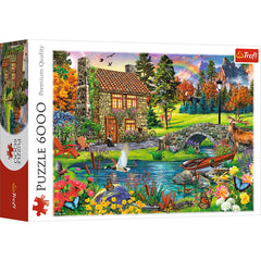 PUZZLE TREFL 6000 CASUTA DIN MUNTI