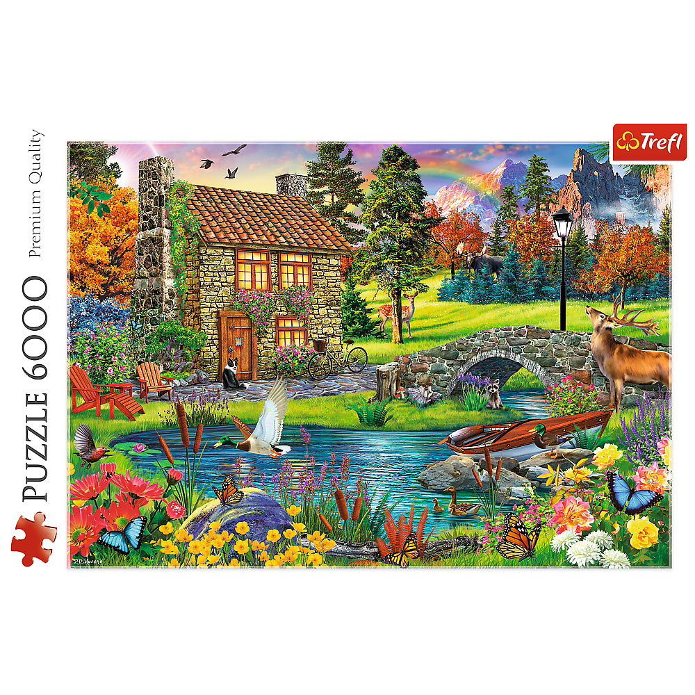 PUZZLE TREFL 6000 CASUTA DIN MUNTI