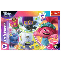 PUZZLE TREFL 24 MAXI LUMEA MUZICALA A TROLILOR