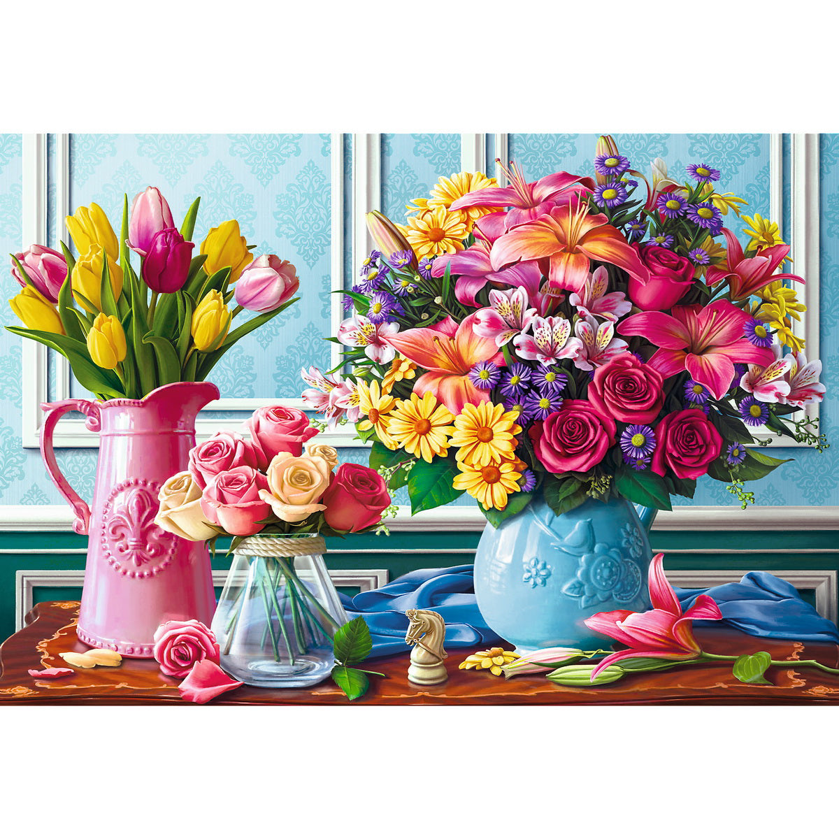 PUZZLE TREFL 1500 GLASTRE CU FLORI