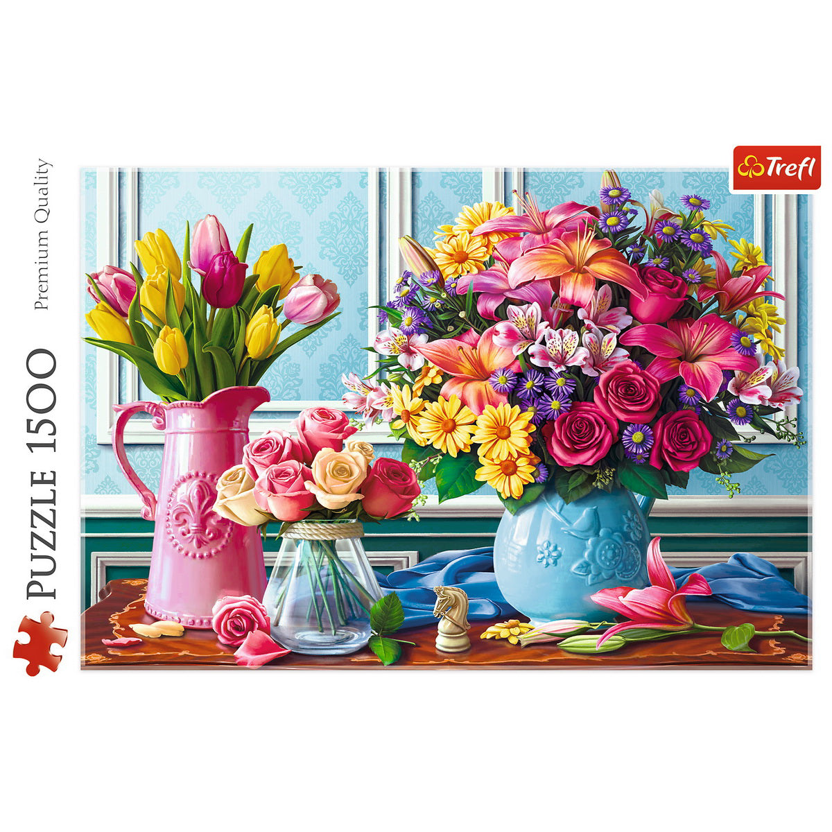 PUZZLE TREFL 1500 GLASTRE CU FLORI