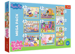 PUZZLE TREFL 10IN1 PURCELUSA PEPPA PIG CU PRIETENII