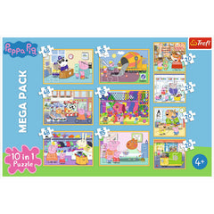 PUZZLE TREFL 10IN1 PURCELUSA PEPPA PIG CU PRIETENII